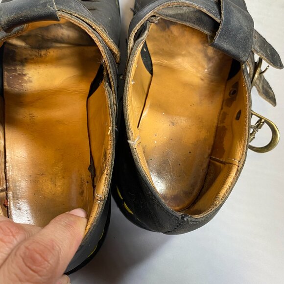 DR. MARTENS  MARY JANE CRAZY HORSE WOMENS SHOES Sz 6 - Picture 3 of 12